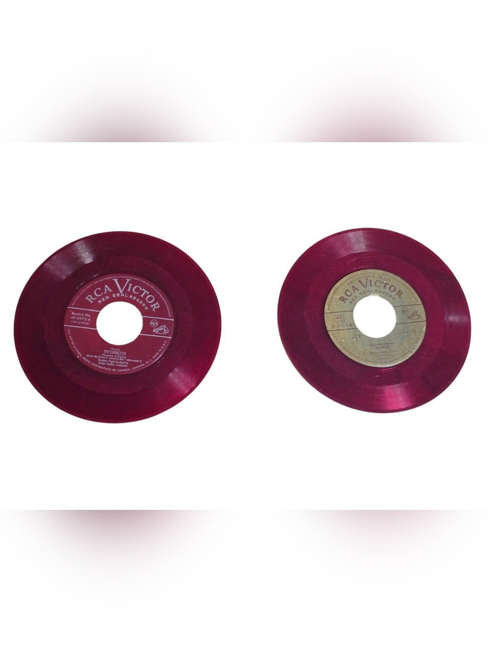 RCA Victor 45 RPM Record Sleeves with Vinyl Records
